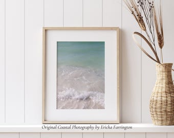 Teal Sea Glass Water Print – Sarasota Beach Coastal Photography