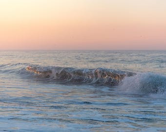 Boho Ocean Waves Print | Coastal Photography 4x4 Mini Print (Beach Decor)