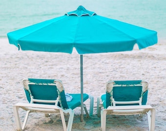 Teal Retreat Florida Beach Print | Coastal Photography Mini Art (4x4 Inches)