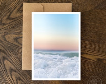 5x7 Greeting Card, All Occasion, Blank Notecard, Ocean Photography, Beach Themed, Frameable Art, Summer Notecard, Gift for Mom, Handmade