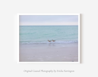 Water’s Edge – Teal Sarasota Beach Wall Art – Large Gulf Coast Photography – Florida Coastal Decor
