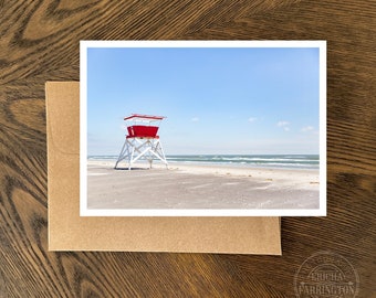 Blank Greeting Card for Beach Lover, All Occasion, Ocean Photography, Gift for Mom Frameable Art, Photo Notecard, Wildwood NJ, 5x7 Card