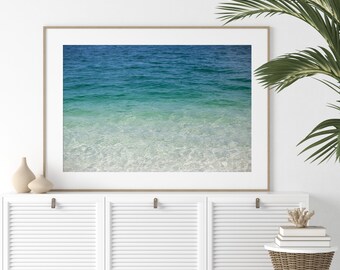 Turquoise Ocean Photography Print, Key West Florida, Coastal Wall Art