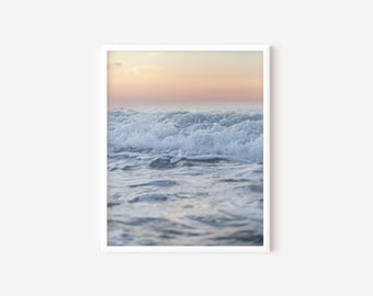 Coastal Prints for Living Room, Fine Art Print, Minimalist Beach House Decor, Ocean Waves Art, Unframed Art Prints, Coastal New Jersey