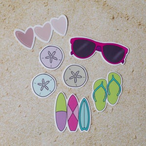Sand Dollar Stickers: Hand-drawn Coastal Decals, Set of 3 - Etsy