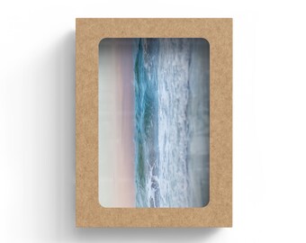 SERENE SUNRISE Greeting Card – Coastal Ocean Photography Blank A2 Card Set with Kraft Envelopes