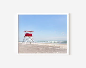 Wildwood NJ Lifeguard Stand Photography Print, Coastal Wall Art