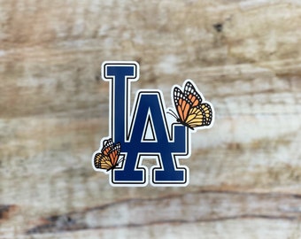 Butterfly Dodgers Sticker | Laptop Sticker | Hydro Flask Stickers | LA sticker