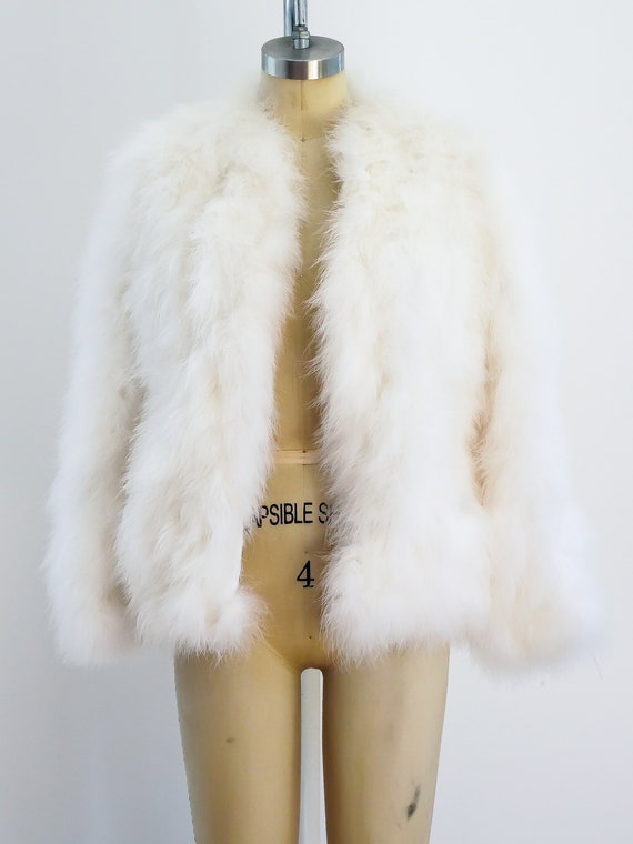 Vintage 1970s Marabou Feather Jacket