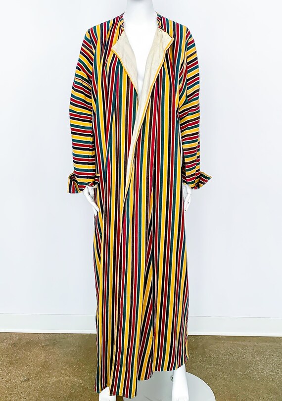 Vintage 1920s Turkish Cotton Striped Robe