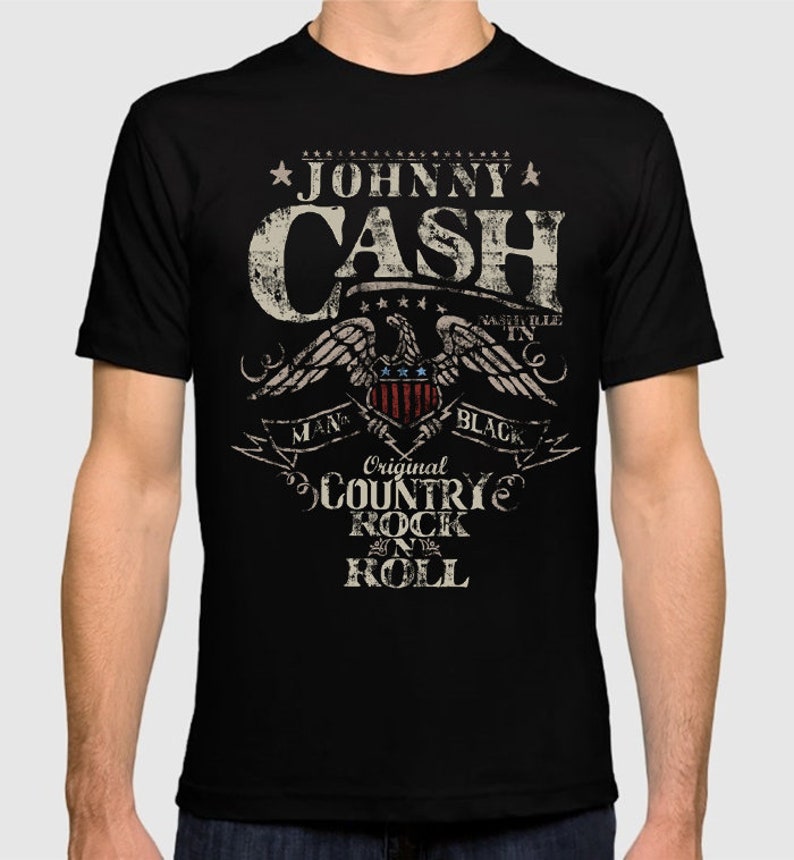 Johnny Cash Country Rock Vintage TShirt Men's Etsy