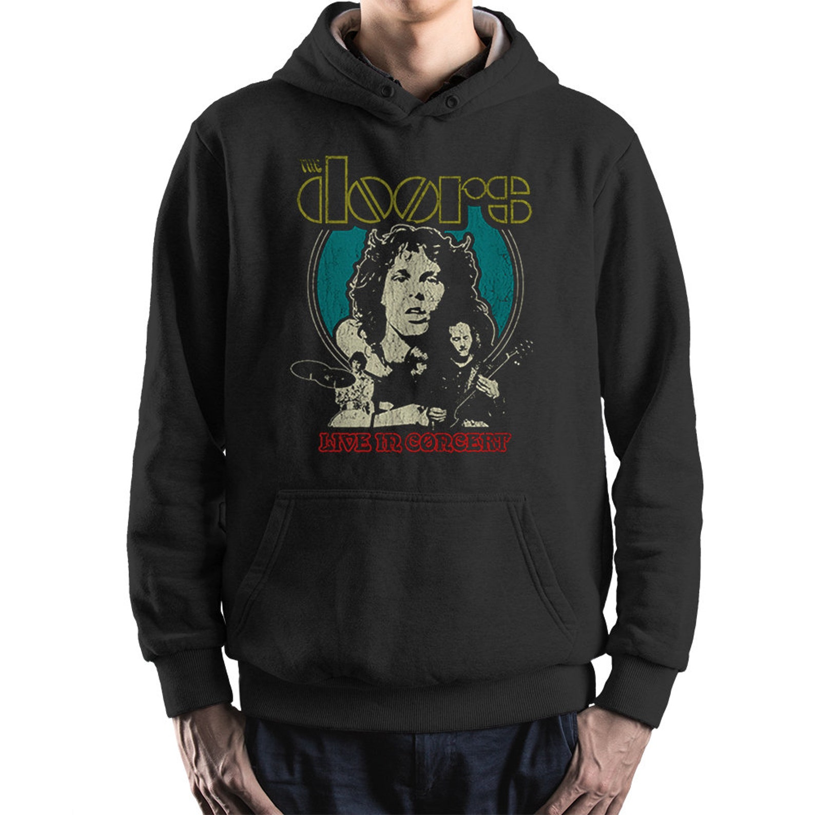The Doors Concert vintage Hoodie / Sweatshirt Jim Morrison Etsy