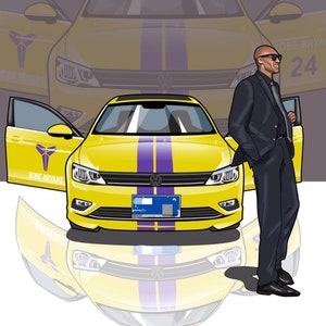Custom car sketch Custom Car Drawing Gift for car lovers  First car sketch Personalised car portrait  Fathers Day gifts Gifts for him