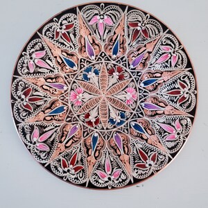 Vintage Hand Etched Copper Plate