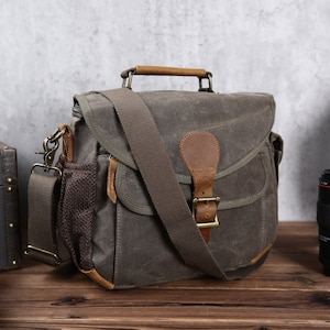 Sac photo en cuir personnalisé pour appareil photo, sacoche pour appareil photo, sac photo à bandoulière vintage pour Nikon, Canon, reflex numérique Sony, sacoche en toile