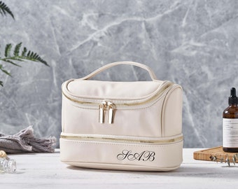 Personalized Cosmetic Bag Makeup Bag Toiletry Case Bag Wash Bag Travel Storage Toiletry Bag for Women Gifts for Her Gifts for Him