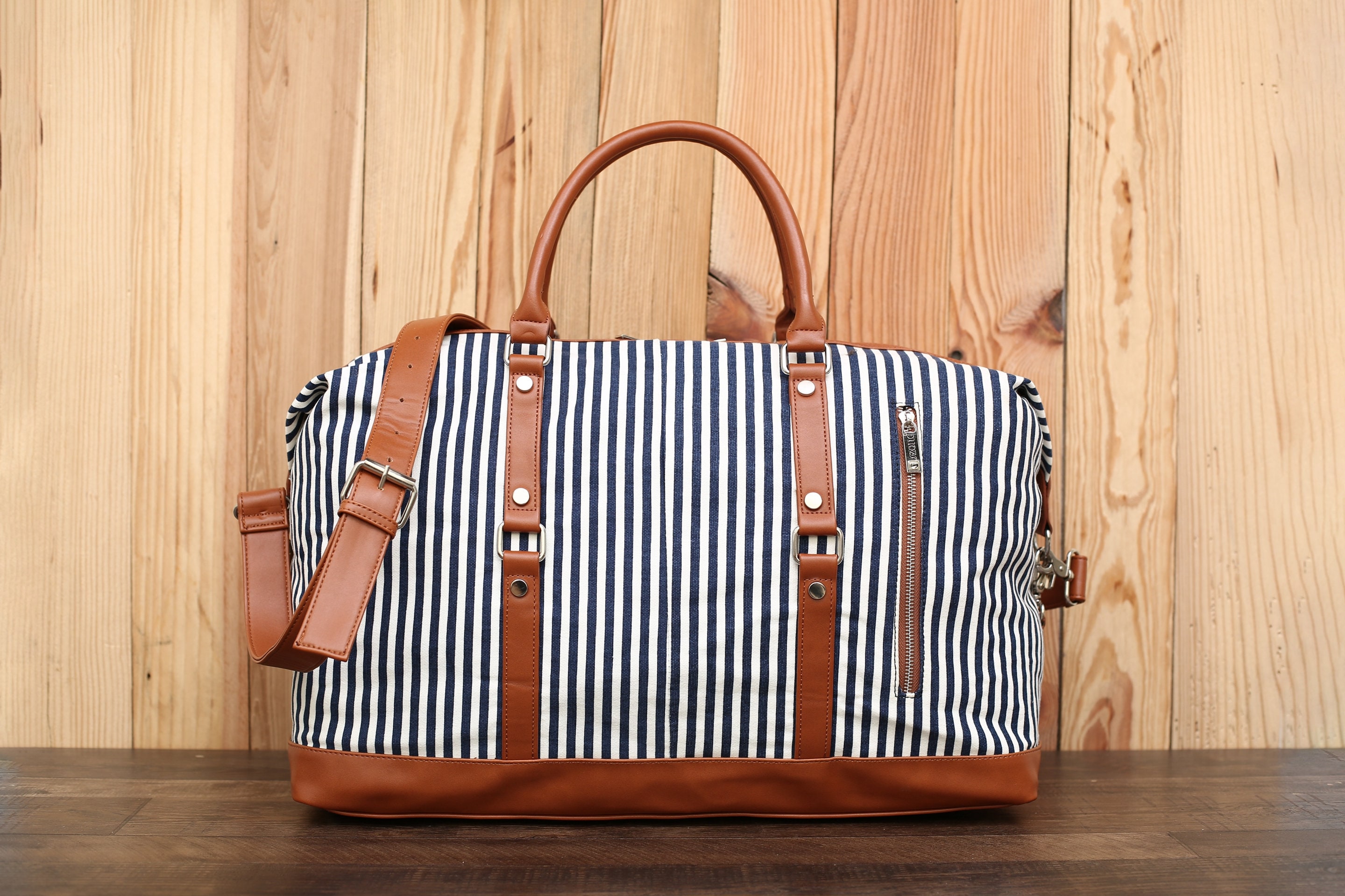 Personalized Canvas Leather Duffle Bag Women Travel Duffel Etsy