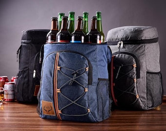 Personalized Insulated Cooler Backpack: Groomsman Gift, Golf Beer Bag