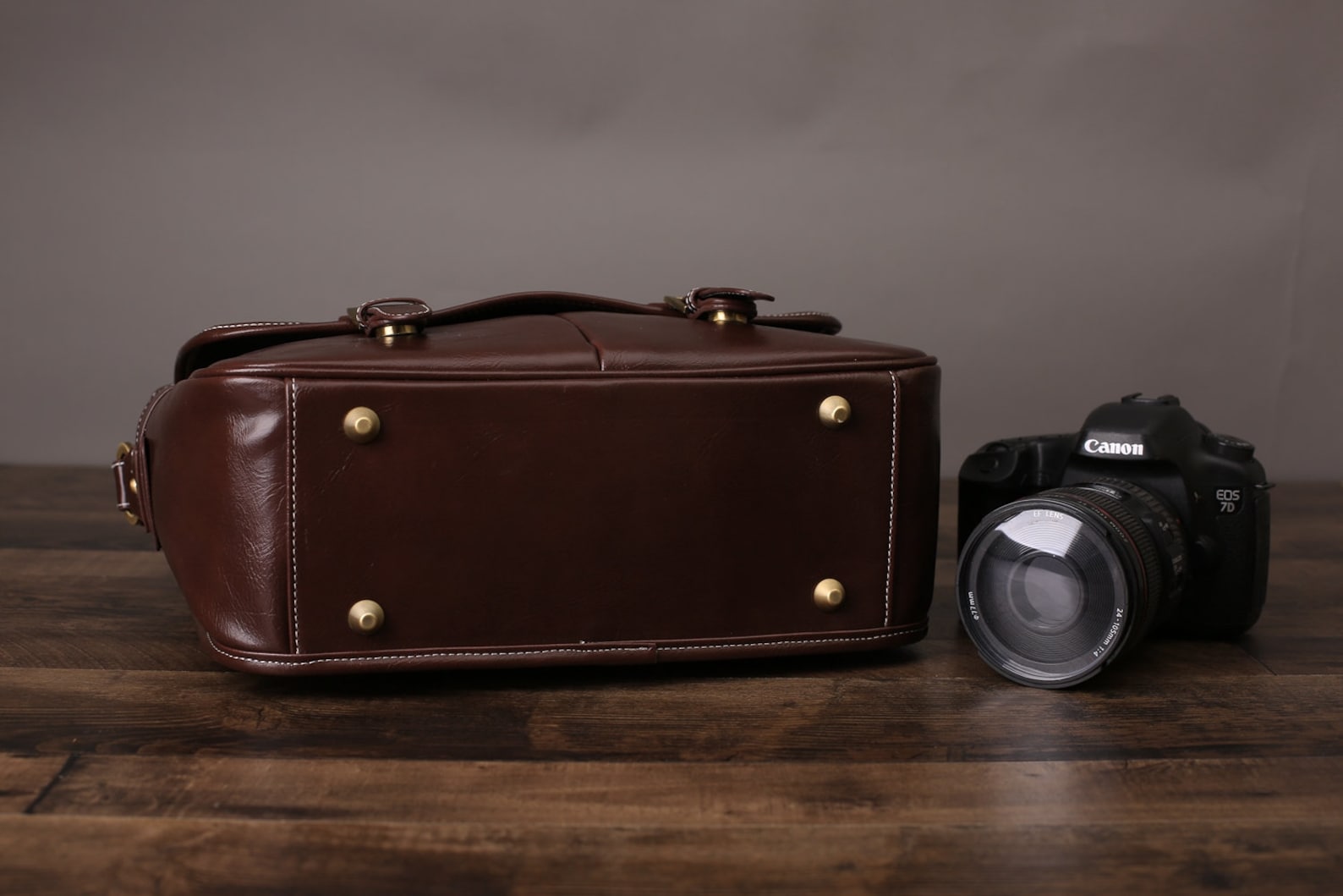 Personalized Medium Leather DSLR Camera Bag Women Men Camera Etsy