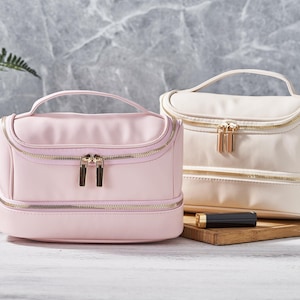 Geschenke für sie Personalisierte Kosmetiktasche, Große Reise Schmuck Aufbewahrungstasche, Make-up Kulturtasche, Benutzerdefinierte Kosmetiktasche Weihnachtsgeschenke