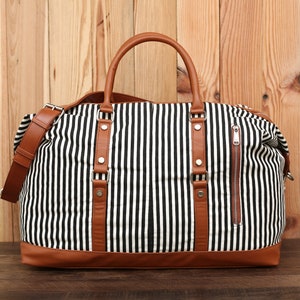 Frauen Reisen Duffel Tasche personalisierte Canvas Leder Duffle Bag Weekender Carryon Schultertasche mit Kamera einfügen Canvas PU Leder