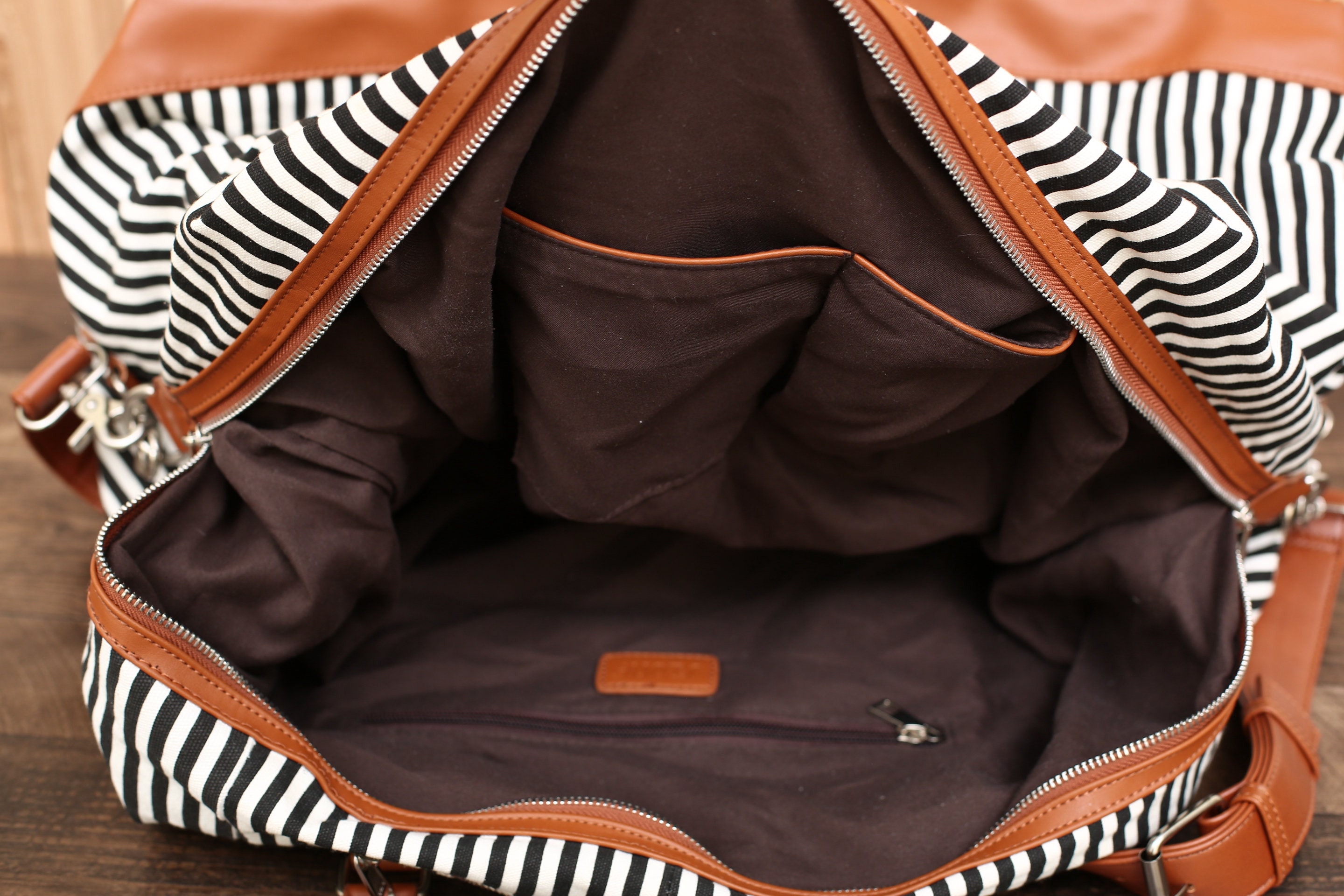 Women Travel Duffel Bag Personalized Canvas Leather Duffle Etsy