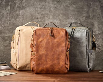 Custom Christmas Rucksack Hand Bag Purse Personalized LEATHER WOMENS BACKPACK Shoulder Bag Satchel Bridesmaid Gift for Her Women