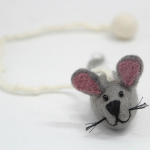 4 pieces Felted Cat Toy-Felt Mouse -Dog toy-Wool Mouse for your pets-Handmade from pure wool no chemicals