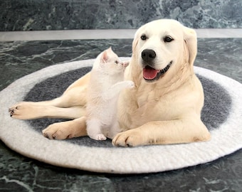 Handmade Wool Pet Mat | Cozy Felt Rug, Custom Sizes