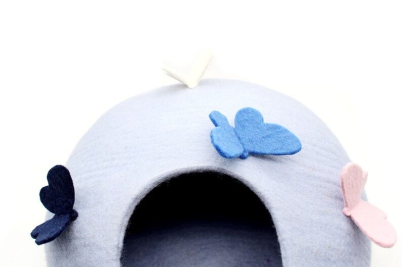 charming butterfly cat cave for your pet