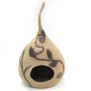 charming felt cat house, cat, cat bed