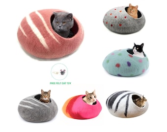 Filcowe legowiska dla kotów – w 100% naturalne wełniane legowiska dla Twoich kotów – ulubione przez koty – uwielbiane przez tysiące właścicieli