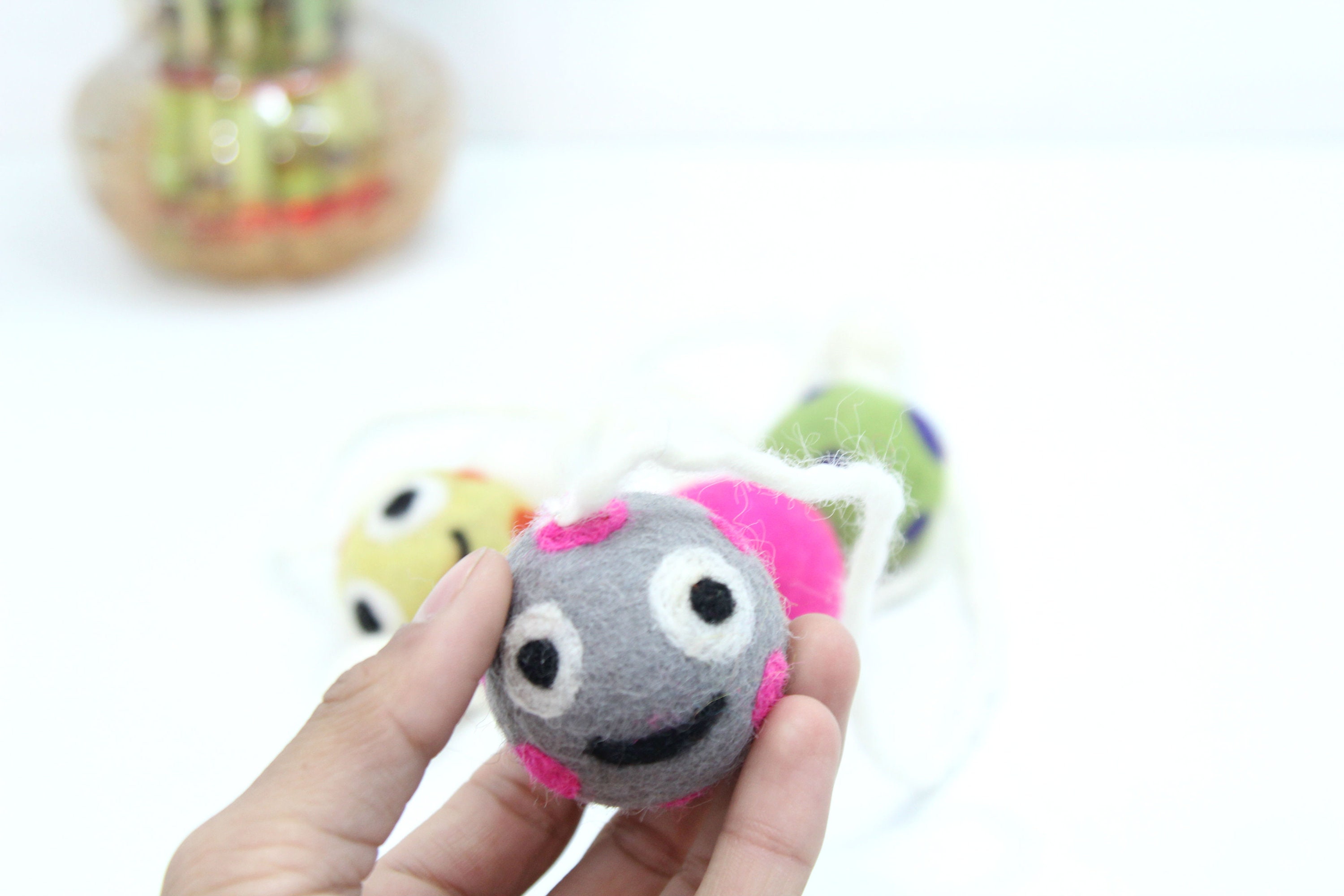 4 Pieces Felt Cat Ball Cat Toysfelt Cat Ballsdog Toywool Etsy