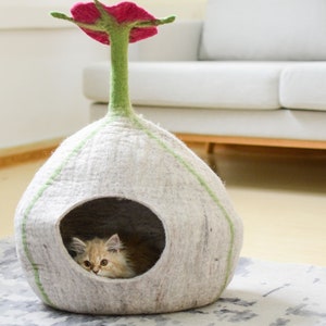 handmade-gray-cozy-cat-house, 
house for cats, donut cat cave, cozy cat cave, wool cat bed cave, cat cave bed for large cats, felt cat house, cat cozy cave, extra large cat cave, the cat cave, cat donut cave, large cat cave bed, catasaurus cat bed