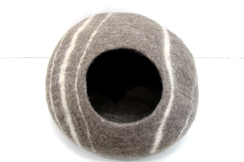 wool felt round wool cat house