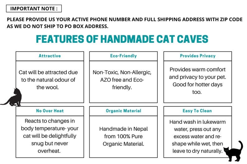 Gefilzte Katzenhöhle Filzhöhle Moderne Haustierbett 100% Wolle Geschenk für Tierliebhaber Bild 9