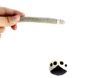 Wollfilz Katzenspielzeug - Kitty Play Teaser - Filz Haustier Spiel Geschenk für Katzen -2er Set Interaktiv