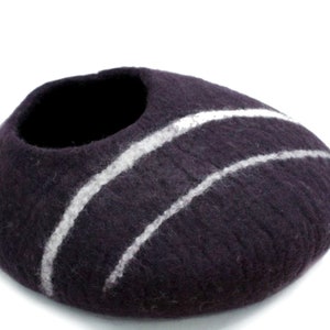 Round Felted Cat House - Pet Furniture made from organic material-  Non-toxic, Non-allergic