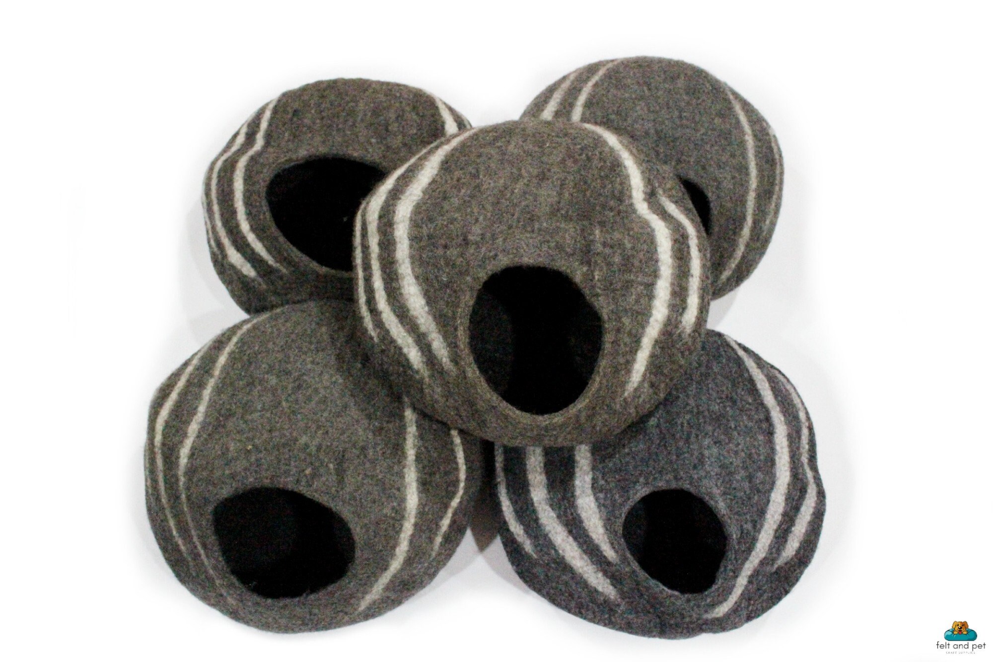 Cozy Cat Cave - Handmade House - Pet Bedding - Mini Kitty Bed - Clearance Sale - Free Shipping