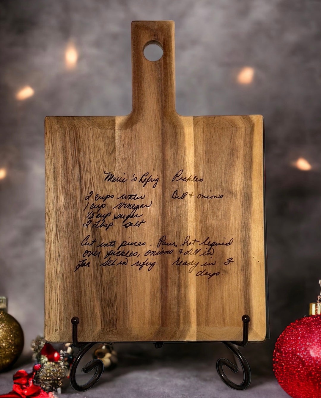 Personalized Cutting Board, Handwriting, Handwritten Recipe, Cutting