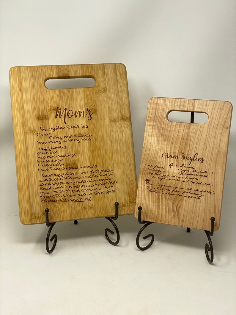 one-of-a-kind cutting board with a handwritten recipe | Great Mother's Day Gift, Wedding Gift, Birthday Gift, Christmas Gift