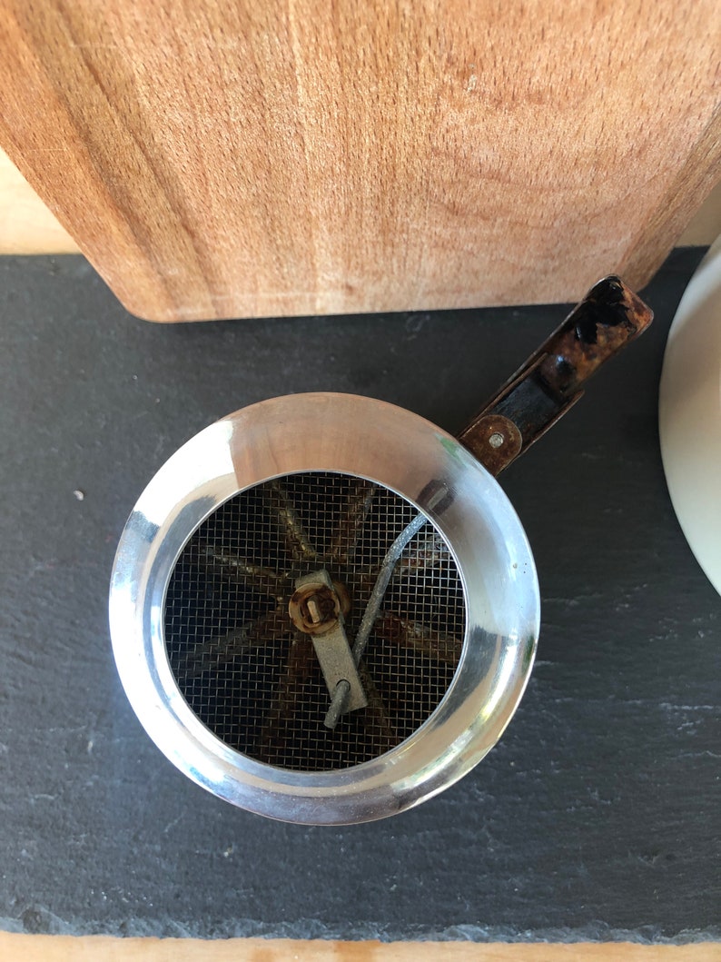 Vintage Sifter With Black Handle Etsy