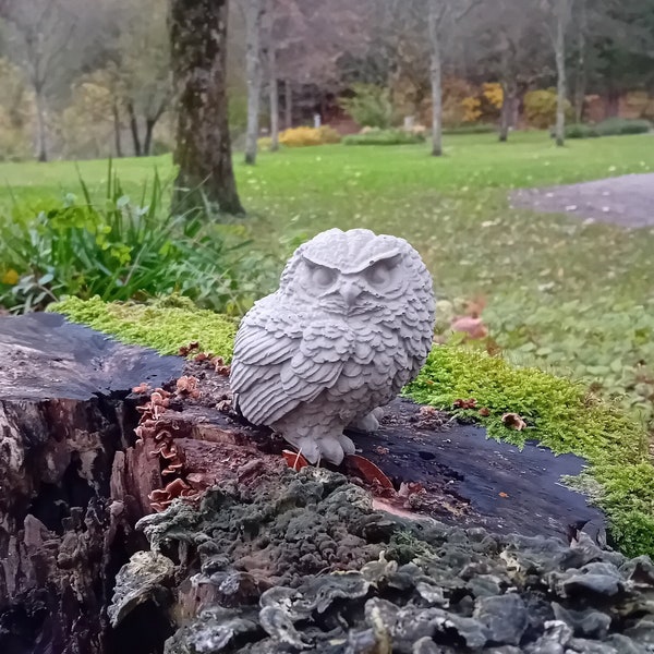 Steinfigur Eule Gartendekoration Tier Skulptur Vogel