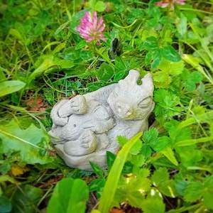 Small sleeping stone dragon figure for the garden Weatherproof