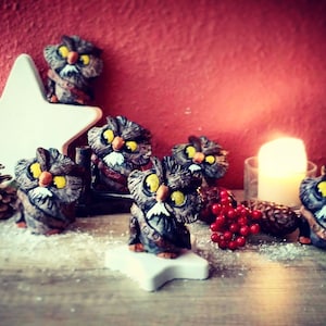 Archimedes owl figurine decoration handmade
