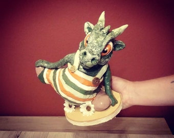 Dragon,, Liada" Clay Figure Handmade Dragon Figure Decoration