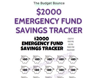 2000 Emergency Fund Savings Tracker