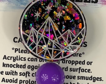 Acotar Inspired Badge Reel - Velaris - Night Court - ID Holder - Permanent or Interchangeable - Option With or Without Beads