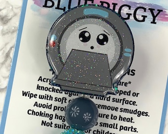 MRI Machine Badge Reel - ID Holder - Permanent or Interchangeable - Option With or Without Beads - Nurse Gift - Teacher Gift