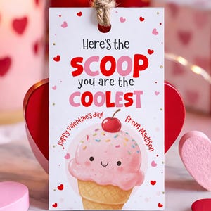 Glass Alla hjärtans dag presentetikett Barnklassrum Glasskopa Alla hjärtans dag Lärare Klient Alla hjärtans dag present Digital nedladdning